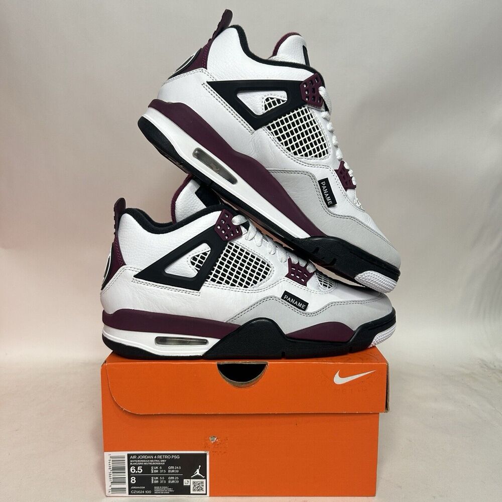 Nike Air Jordan 4 Retro x Paris Saint-Germain “Bordeaux” Factory Flaw